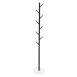 Cuier pardoseala metal negru piatra alba Tukan 30x30x173 cm