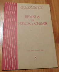 Revista de fizica si chimie Nr. 8 din 1987 foto