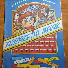 revista pentru copii - recreatia mare - 1986