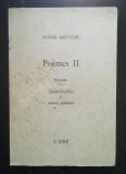 Annie Bentoiu - Poemes II: Fenetre. Quintefeuilles et autres poemes (1989)