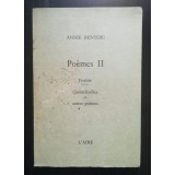 Annie Bentoiu - Poemes II: Fenetre. Quintefeuilles et autres poemes (1989)