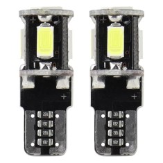 Bec Led 5SMD 5730 12V Pozitie W5W T10 Canbus 2buc - Alb Garage AutoRide foto