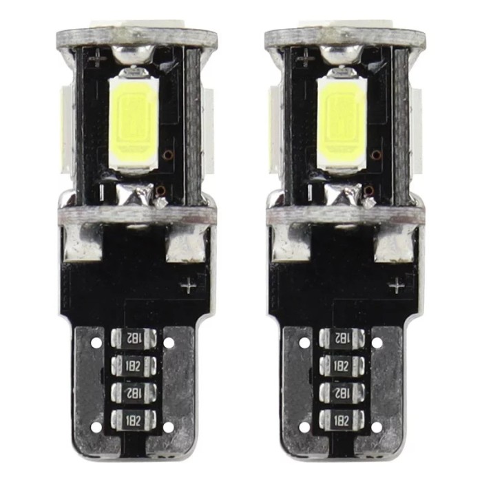 Bec Led 5SMD 5730 12V Pozitie W5W T10 Canbus 2buc - Alb Garage AutoRide