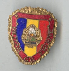 Insigna MILITAR DE FRUNTE varianta 1970 foto