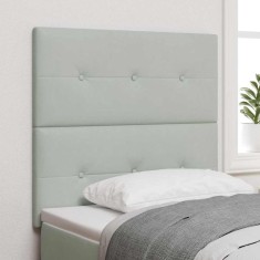 vidaXL Tăblie cap Pe perete cu headboard Gri deschis 80 cm Catifea 3337789