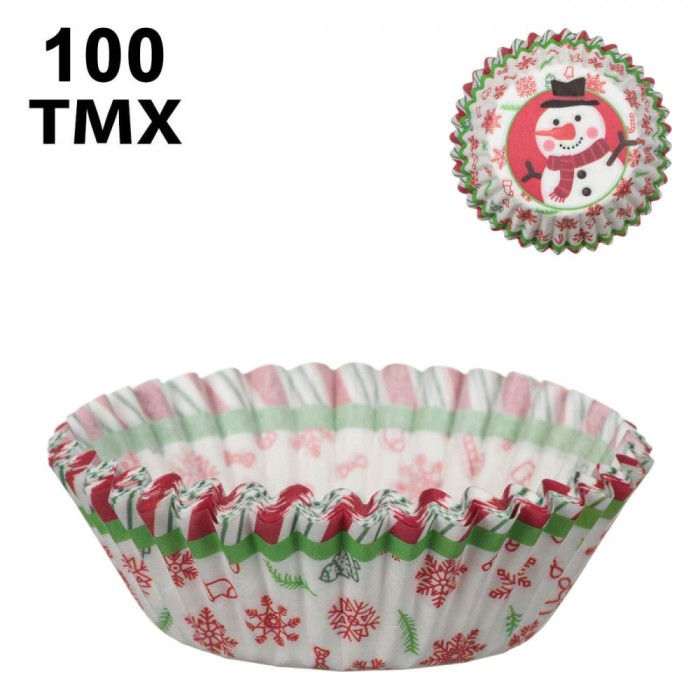 Forme Copt Cupcake Model Om de Zăpadă 10.5cm Set 100 Bucăți