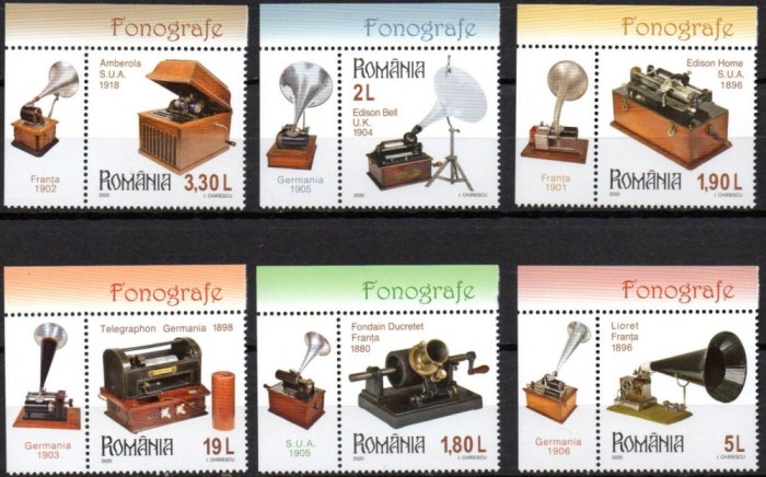 ROMANIA 2020, Colecții rom&acirc;nești. Fonografe, MNH, 2275