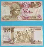 Ghana 50 Cedis 1986 &#039;Recolta&#039; UNC serie: Q/I 6041571 p#25