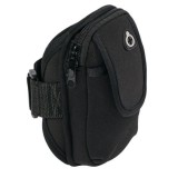Borseta impermeabila, antiderapanta de brat pentru sport, Poliester, Negru, 20x15 cm, Oem