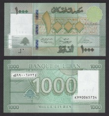 LIBAN █ bancnota █ 1000 Livres █ 2016 █ P-90cr █ SERIE K99 - REPLACEMENT █ UNC █