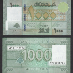 LIBAN █ bancnota █ 1000 Livres █ 2016 █ P-90cr █ SERIE K99 - REPLACEMENT █ UNC █