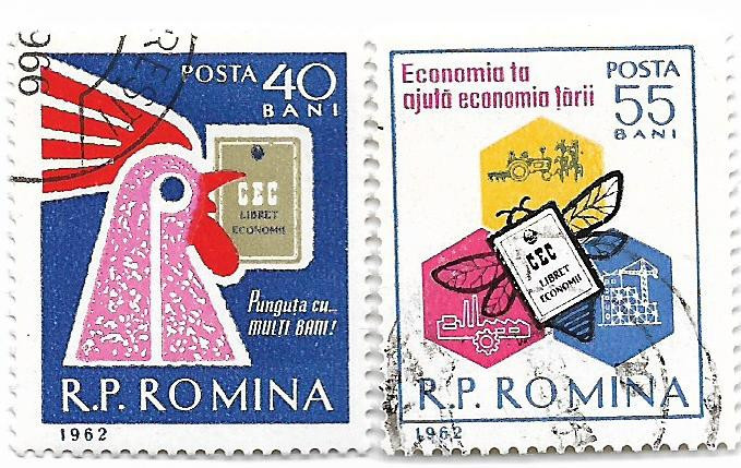 Casa de Economii si Consemnatiuni (C.E.C.), 1962 - serie completa, obliterata