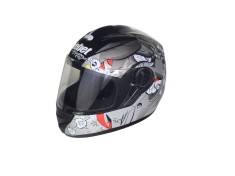 Casca moto integrala adulti, Safebet HF-111K, culoare gri/negru mat, marime S Cod Produs: MX_NEW ROY32259