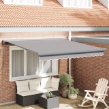 Marchiză manuală retractabilă vidaXL gri deschis 350x250 cm, Material de &icirc;nlocuire pentru marchiză vidaXL pentru cadru de 3.5x2.5 m gri deschis