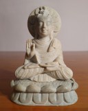 Statueta asiatica veche |Shakyamuni Buddha| piatra sculptata| Tibet