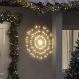 Lumini stelare de Craciun 140 LED-uri, 8 buc., alb cald, 17 cm GartenMobel Dekor, vidaXL