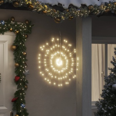 vidaXL Lumini stelare de Crăciun 140 LED-uri, 4 buc., alb cald, 17 cm foto