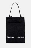 Samsoe Samsoe geanta de bumbac SALUCCA culoarea negru, U24300002
