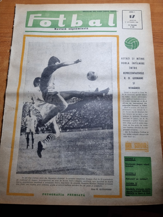 fotbal 21 septembrie 1966-chimia fagaras,petrolul ploiesti,CSNS iasi,dunarea