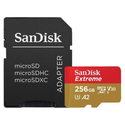 Card de Memorie, 256GB, MicroSDXC - SanDisk Extreme (SDSQXAV-256G-GN6MA) - Grey foto