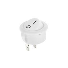 Intrerupator 2 pini ON-OFF 6A 250V alb 18x10mm cu retinere