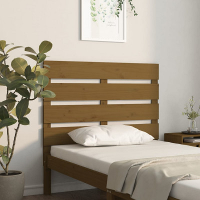 vidaXL Tăblie de pat, maro miere, 75x3x80 cm, lemn masiv de pin foto