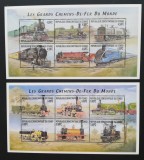 REPUBLICA DEMOCRATA CONGO-LOCOMOTIVE,-serie 12 valori in 2 coli mici- MNH**-RDC 151