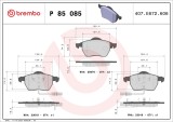 BREMBO P 85 085 PRIME LINE set placute frana,frana disc