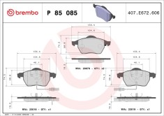 BREMBO P 85 085 PRIME LINE set placute frana,frana disc