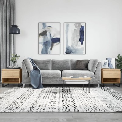 vidaXL Mese de cafea 2 buc. stejar sonoma 50x46x50 cm lemn compozit foto
