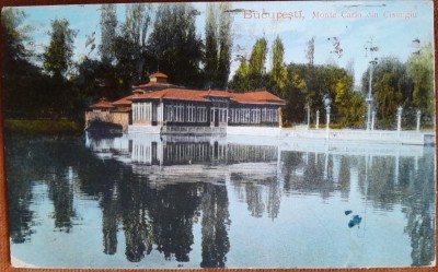 Carte postala, Monte Carlo din Cismigiu, Bucuresti, 1924 foto