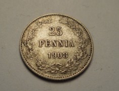 Finlanda 25 Pennia 1908 foto