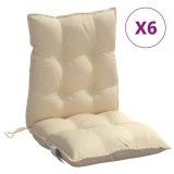 Perne scaun cu spatar mic, 6 buc., bej, textil oxford