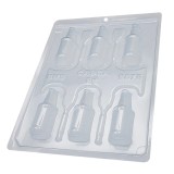 Forma ciocolata bomboane/praline sticluta lichior, 3 parti, 6 cavitati, 72x72x12mm