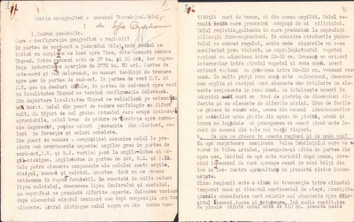 HST 349S Schița monografică a comunei Tășnad 1940 de Sofia Ardeleanu foto