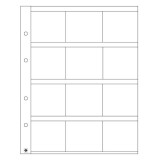 Folii Leuchtturm Optima M12K &ndash; pentru 12 monede &icirc;n cartonașe