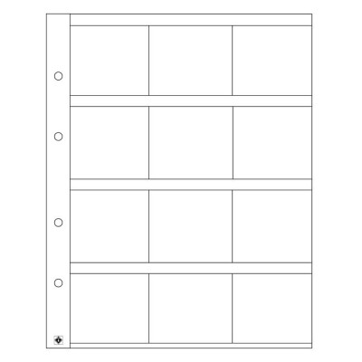 Folii Leuchtturm Optima M12K &amp;ndash; pentru 12 monede &amp;icirc;n cartonașe foto