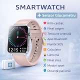 SMARTECH SmartWatch Cu Senzor Glucometru, Acid Uric, EKG, Grasimea din Corp, Temperatura Corporala, Ritm Cardiac, Tensiune Arteriala, Nivel Oxigen, Ap