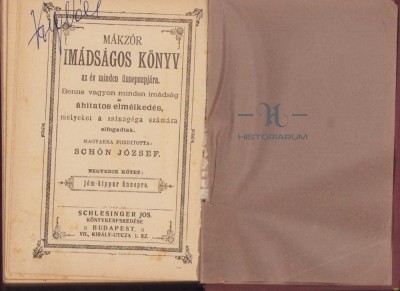 HST C89 Makzor Imadsagos konyv IV kotet Jom Kippur unnepre foto