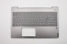 Carcasa superioara cu tastatura palmrest Laptop, Lenovo, IdeaPad S540-15IWL GTX Type 81SW, 5CB0U43615, HQ20900712000, Mineral Grey, iluminata, layout
