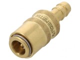 Conector Rapid cu Supapă din Alamă 10bar FPM