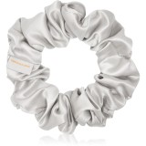 Crystallove Silk Scrunchie elastic pentru păr din mătase Silver 1 buc