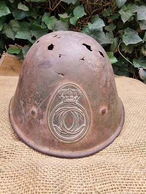 Casca romaneasca, model olandez, WW2 foto