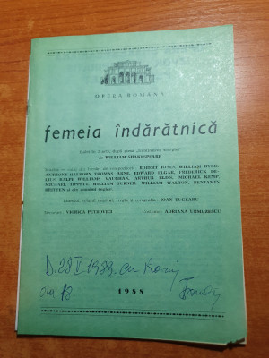 program opera romana1988 - femeia indaratnica foto