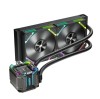 Cooler Procesor 1stPlayer X-Starship 240-bk, Lichid, 2 ventilatoare 12cm, aRGB, Negru, Display IPS 2.4 inch