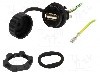 Conector {{Tip conector}}, piuli&amp;#355;a din spate, pt. montare pe panou, ENCITECH - 1310-0005-01