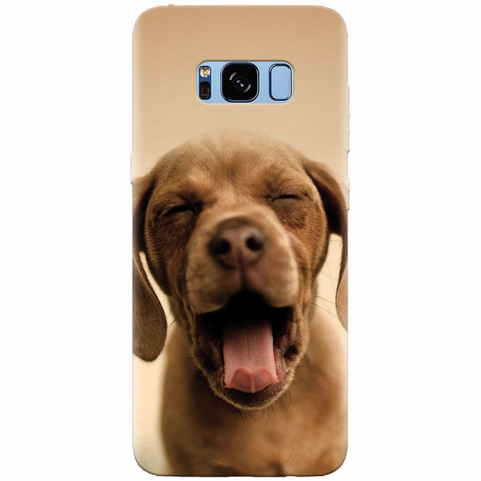 Husa silicon pentru Samsung S8, Cute Yawning Puppy