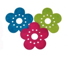 Set 10 floricele din fetru pentru activitati crafts