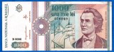 (1) BANCNOTA ROMANIA - 1.000 LEI 1991, SEPTEMBRIE, SERIE FARA PUNCT, MAI RARA