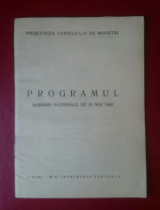 Programul Sarbatorii Nationale de 10 mai 1942 foto